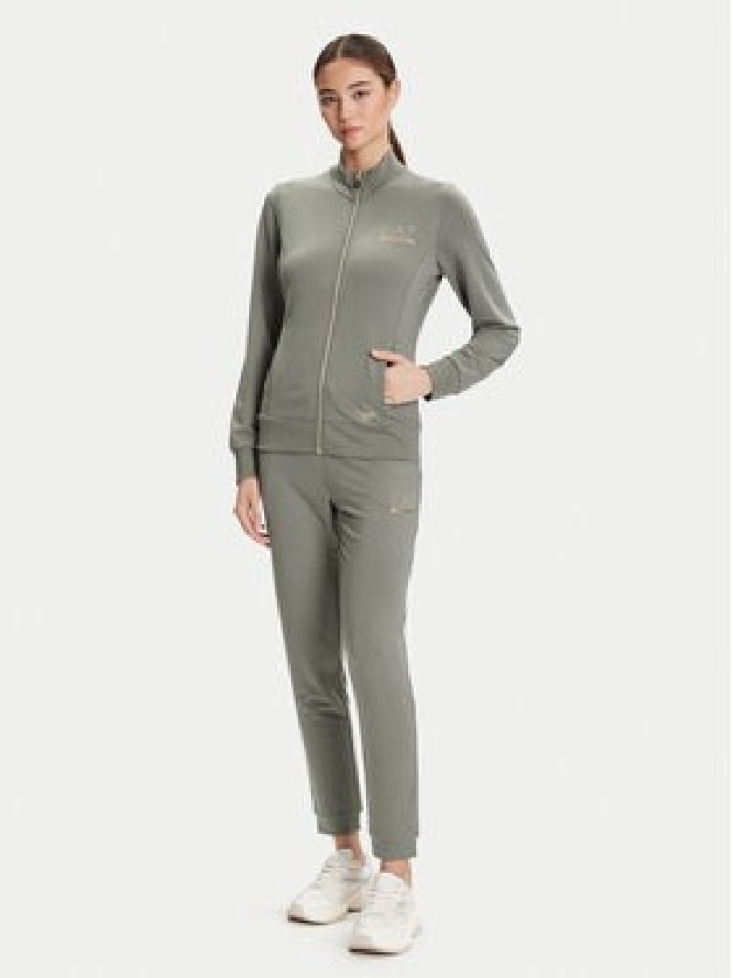 EA7 Emporio Armani Spodnie dresowe 8NTP66 TJ9RZ U8142 Zielony Regular Fit