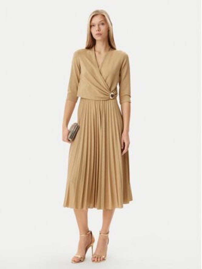 Rinascimento Sukienka koktajlowa CFC0122980003 Złoty Regular Fit