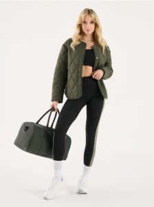 Legginsy z kontrastowym lampasem - wielobarwny