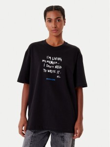 Karl Lagerfeld Jeans T-Shirt A4W17009 Czarny Relaxed Fit