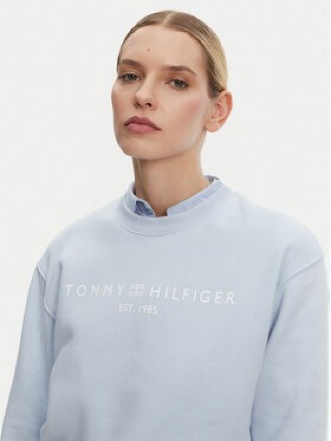Tommy Hilfiger Bluza WW0WW39791 Błękitny Relaxed Fit