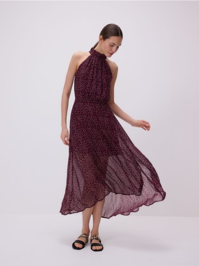 Sukienka z dekoltem halter - wielobarwny