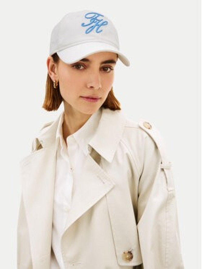 Tommy Hilfiger Czapka z daszkiem Logo Embroidery Baseball Cap AW0AW18338 Biały