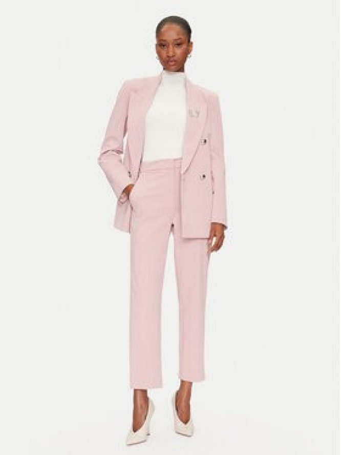 Maryley Spodnie materiałowe 25EB539/M06/14RS Różowy Regular Fit