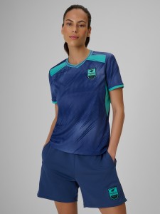 4F Koszulka piłkarska regular szybkoschnąca damska - denim L