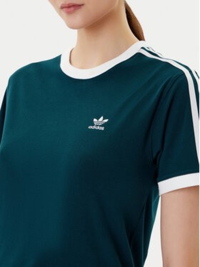 adidas T-Shirt 3-Stripes JY4855 Zielony Regular Fit