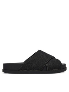 Tommy Jeans Klapki Tjw Comfort Slides Washed Denim EN0EN02898 Czarny