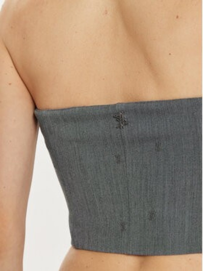 TWINSET Top 242AM2044 Szary Slim Fit