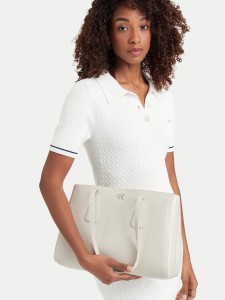 Calvin Klein Torebka Ck Medium Work Tote LV04F3442G Biały