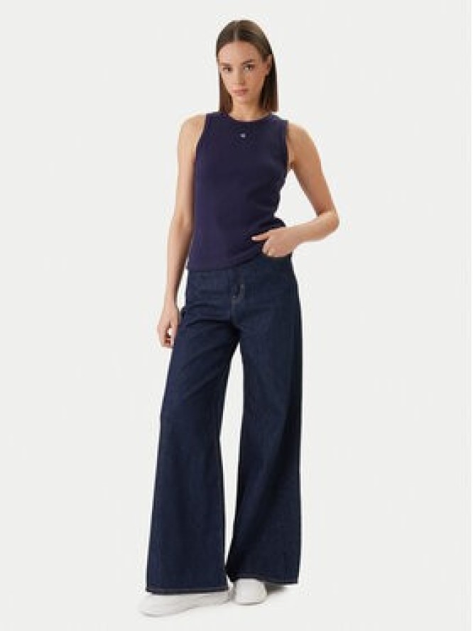 Calvin Klein Jeans Top LV047F232G Fioletowy Slim Fit