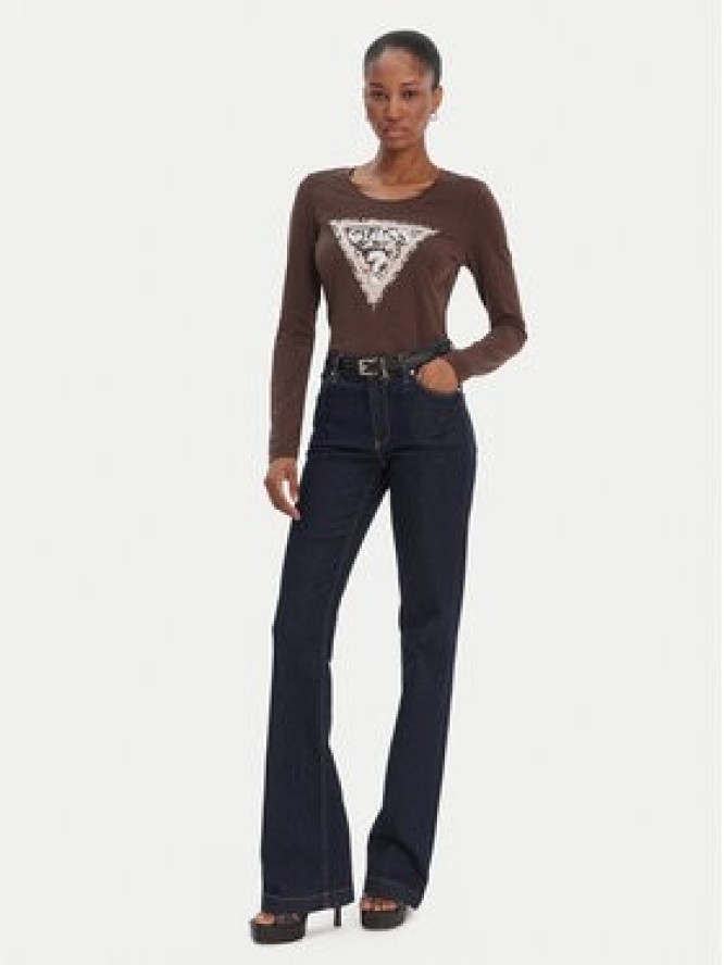 Guess Bluzka W6RI33 J1314 Brązowy Regular Fit