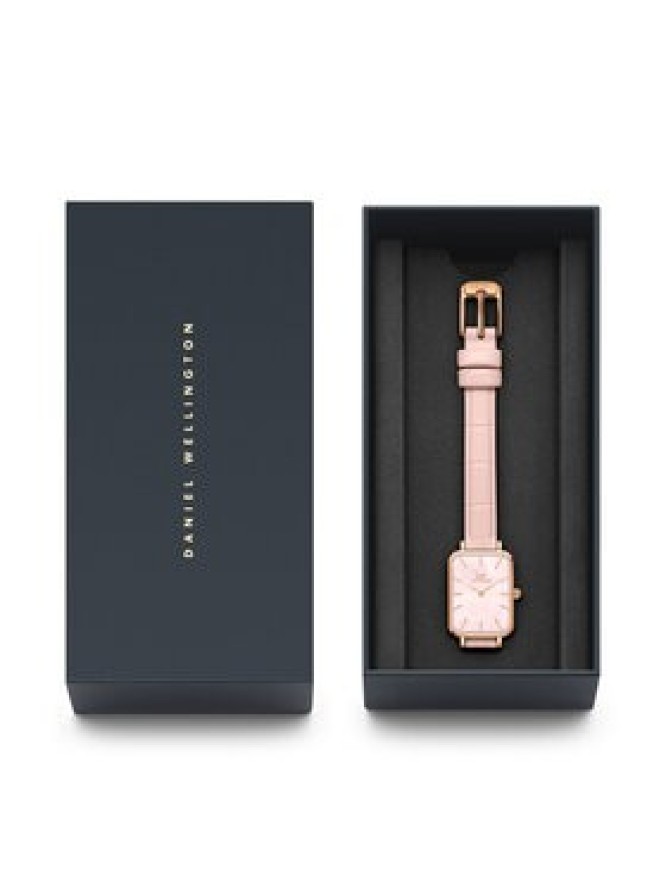 Daniel Wellington Zegarek Quadro Pressed DW00100508 Różowe złoto