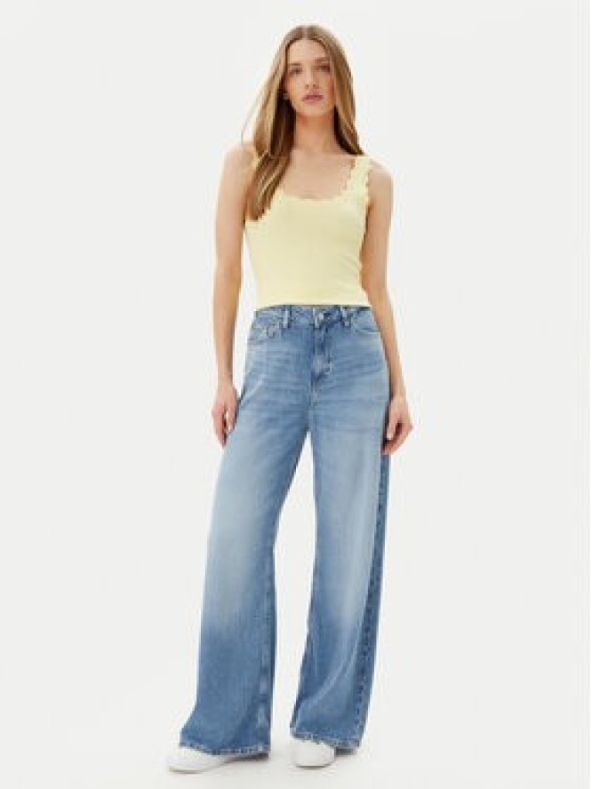 JDY Top Nanna 15290585 Żółty Slim Fit