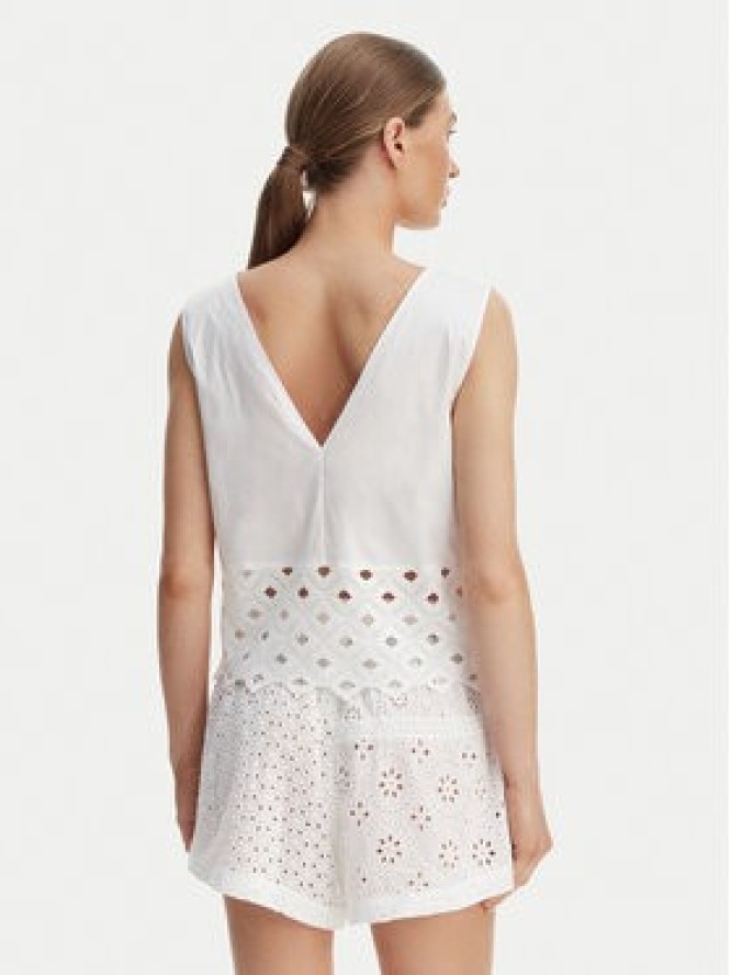 Max Mara Beachwear Top Maggio 2616161039 Biały Regular Fit