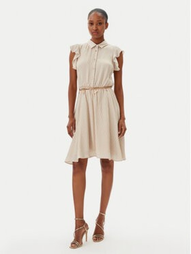 Fracomina Sukienka codzienna FR25SD1011W774J7 Beżowy Regular Fit