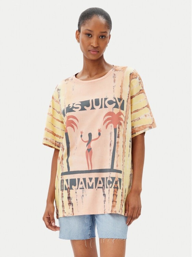 One Teaspoon T-Shirt Its Juicy In Jamaica 26940 Pomarańczowy Relaxed Fit