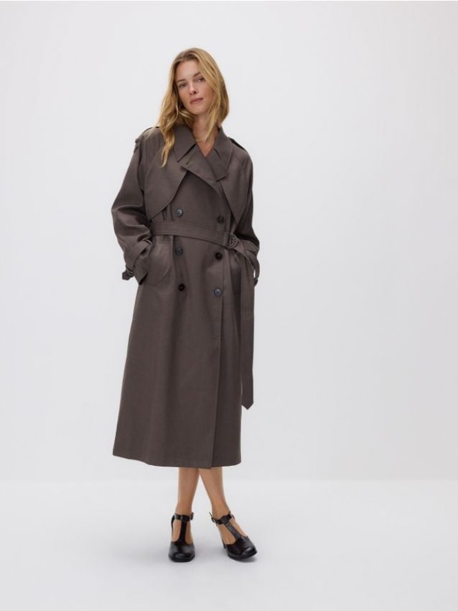 Czółenka na obcasie - ciemnobrązowy