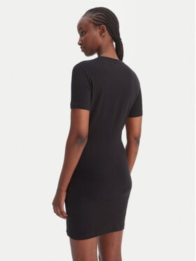 Just Cavalli Sukienka codzienna 80PAOE21 CJ112 Czarny Slim Fit