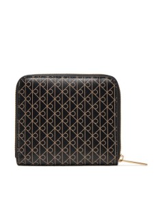 Calvin Klein Portfel Emblem Aop Square Zip Around LV04F1089G Czarny