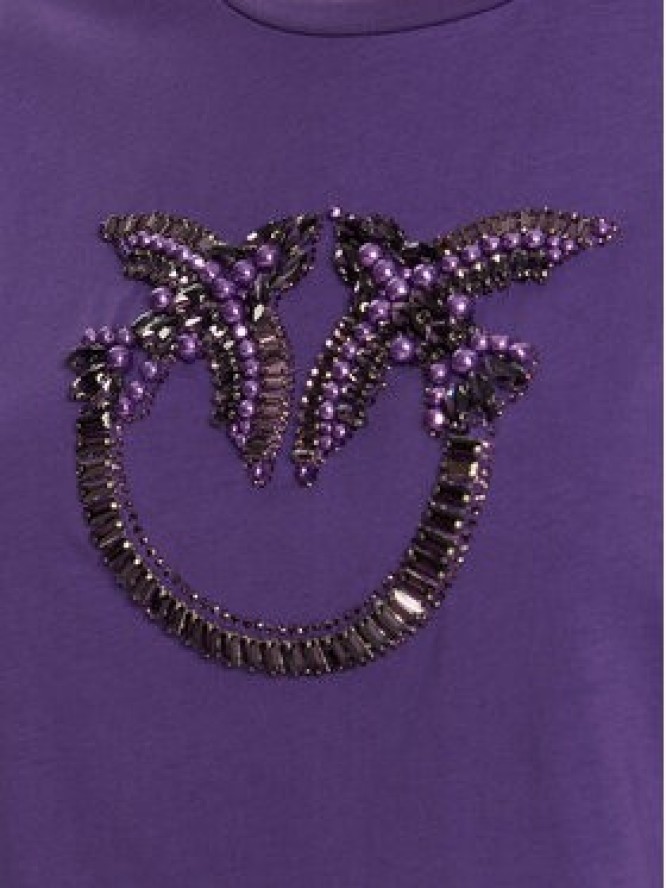 PINKO T-Shirt Quentin 100535 A2RN Fioletowy Regular Fit