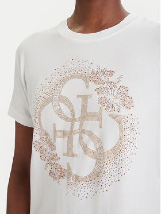 Guess T-Shirt E6GI01 K68D2 Biały Regular Fit