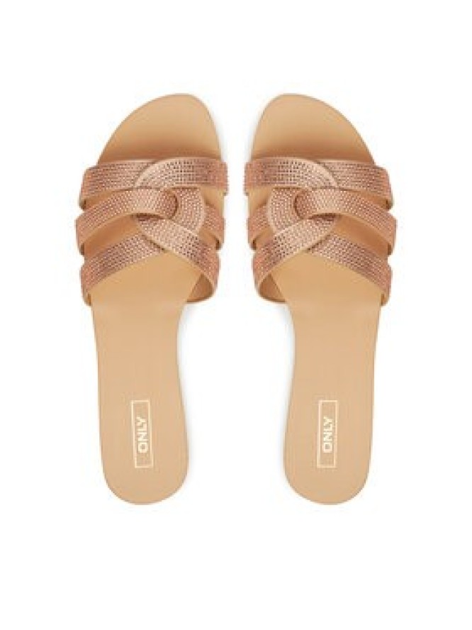 ONLY Shoes Klapki 15340950 Różowe złoto