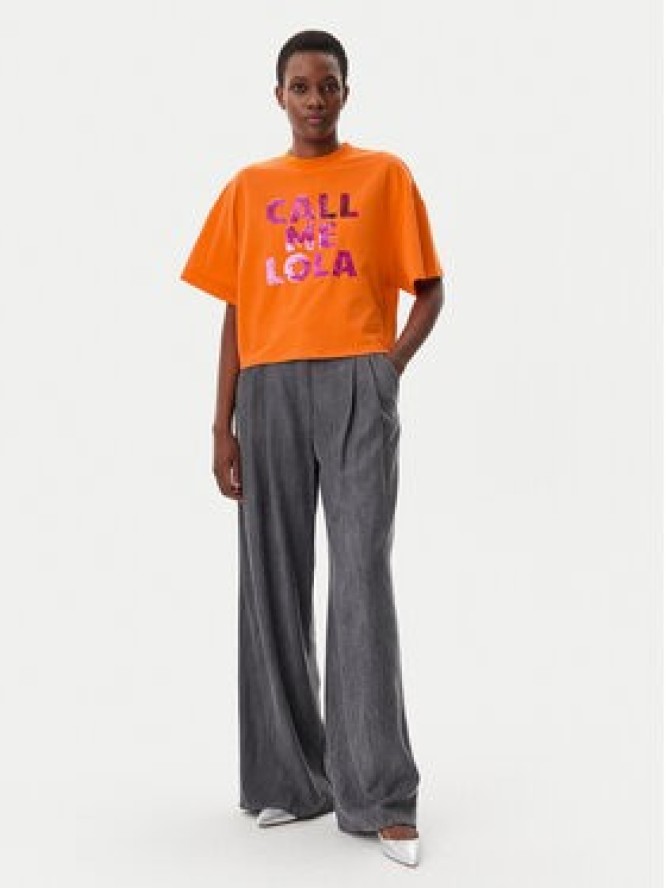 LOLA CASADEMUNT T-Shirt LS2515054 Pomarańczowy Relaxed Fit