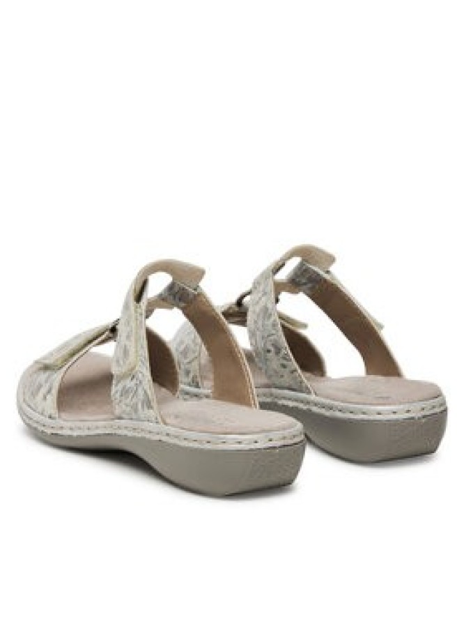 Rieker Klapki 659X6-80 Srebrny