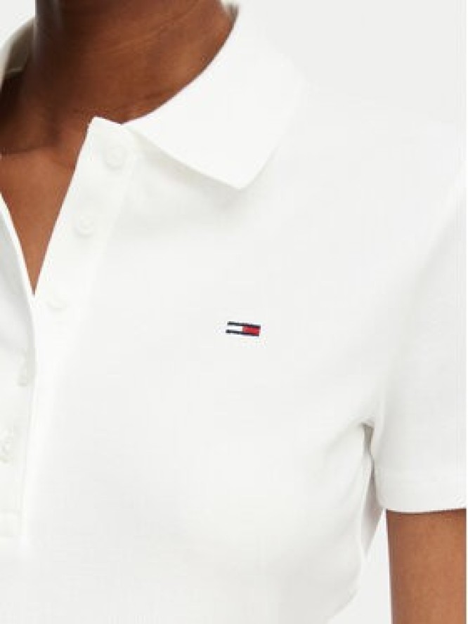 Tommy Jeans Polo DW0DW22820 Kremowy Regular Fit