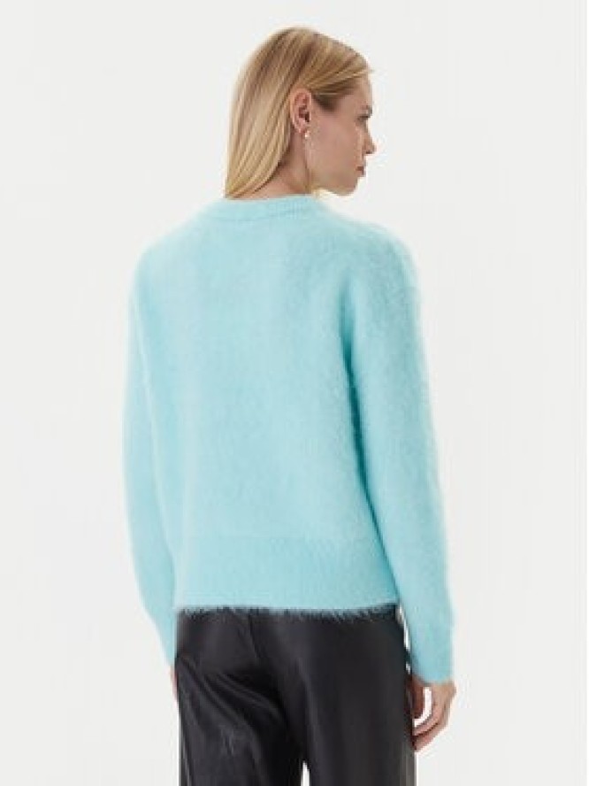 Calvin Klein Sweter LV044D359G Turkusowy Relaxed Fit