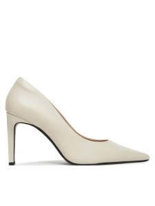 Calvin Klein Szpilki Pump 90 Pointy Hw Bar Lth HW0HW02527 Beżowy