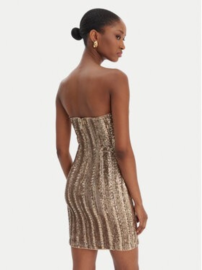 Marciano Guess Sukienka koktajlowa 6RGK00 6357A Złoty Slim Fit