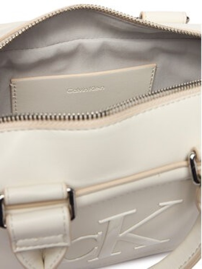 Calvin Klein Torebka Bold Ck Elongated Mini Tote LV04F3411G Biały