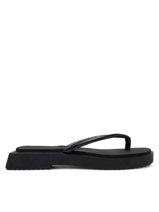 Calvin Klein Jeans Japonki Sq Low Wedge Sandal Stitch YW0YW01716 Czarny
