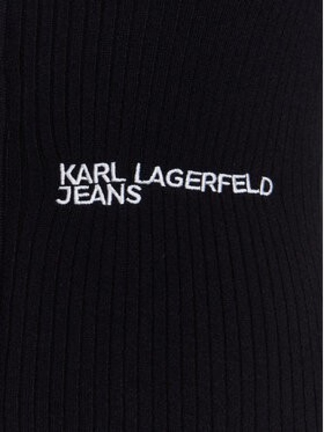 Karl Lagerfeld Jeans Sukienka dzianinowa A3W13013 Czarny Slim Fit