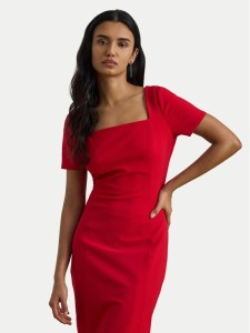 LAUREN RALPH LAUREN Sukienka koktajlowa 253P08759002 Czerwony Slim Fit