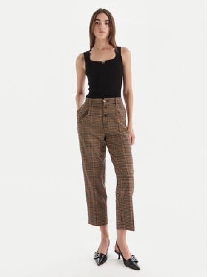 Liu Jo Spodnie materiałowe MF5157 T4335 P9002 Brązowy Regular Fit