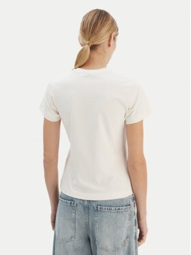 Guess T-Shirt V4YI21 KCDH1 Écru Regular Fit