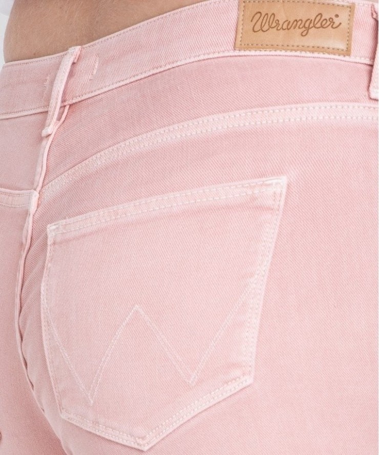 SPODNIE DAMSKIE WRANGLER SKINNY CROP PARADISE PINK W28MJTXLD 112128466