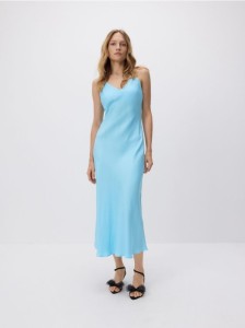 Sukienka z wiskozy - turkusowy