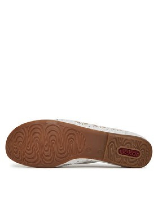 Rieker Mokasyny L6396-80 Biały