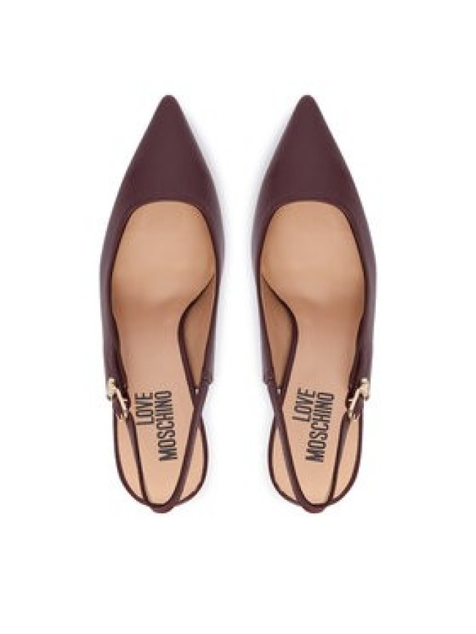 LOVE MOSCHINO Szpilki JA10149G1PIA0552 Bordowy