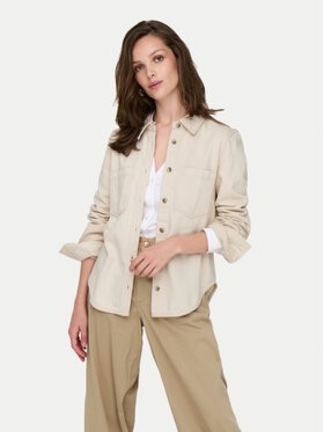ONLY Koszula jeansowa Silla 15338783 Écru Slim Fit