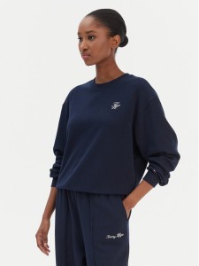 Tommy Hilfiger Bluza Script WW0WW49418 Granatowy Regular Fit