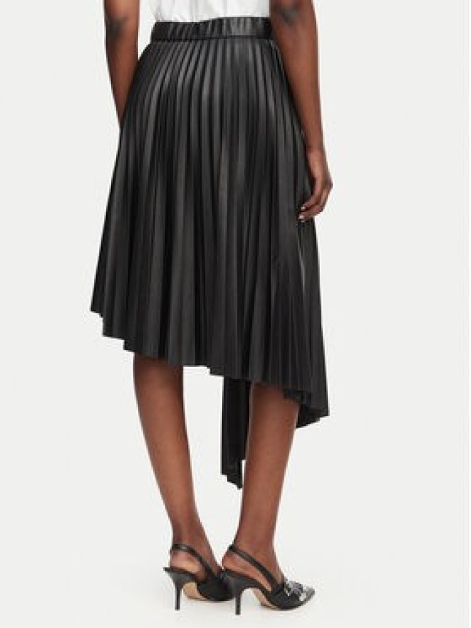 KARL LAGERFELD Spódnica z imitacji skóry B3W12008 Czarny A-Line Fit