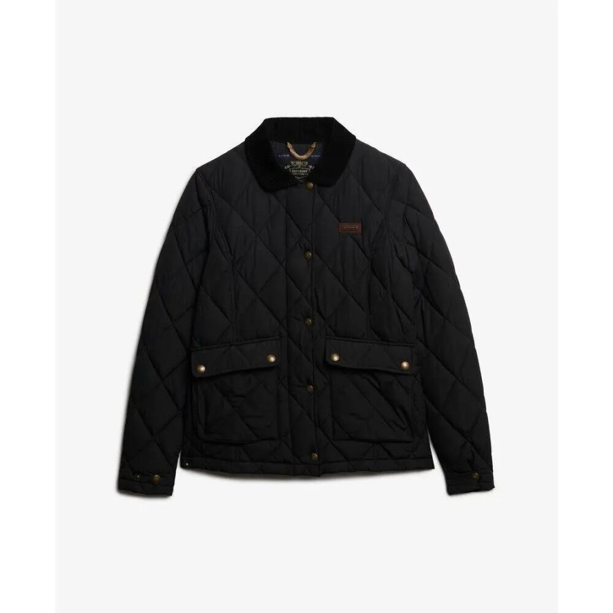 Damska kurtka puchowa Superdry Cord Trimmed Liner