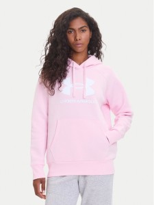 Under Armour Bluza Ua Rival Fleece Big Logo 1379501 Różowy Loose Fit