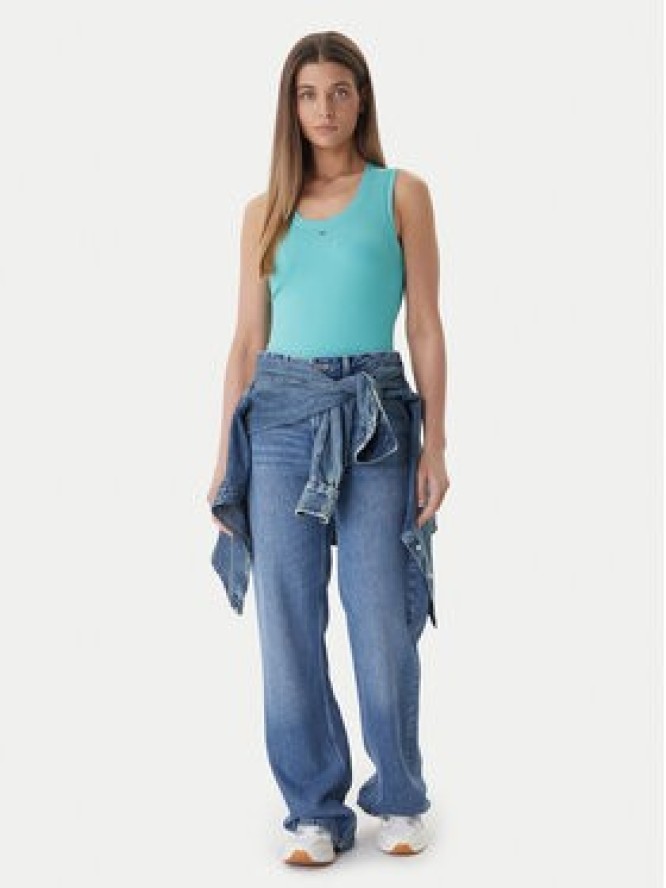 Tommy Jeans Top Essential DW0DW20673 Zielony Regular Fit