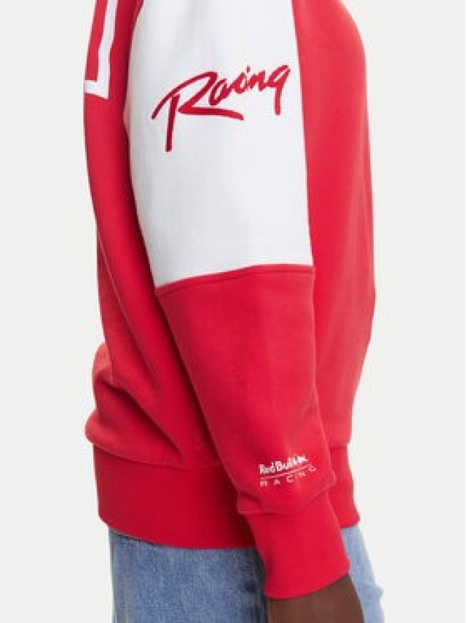 Pepe Jeans Bluza Red Bull Racing Panel Team RL580010 Czerwony Relaxed Fit