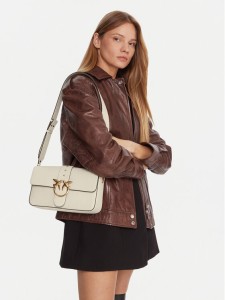 PINKO Torebka Love One Classic Slouchy Fl PLTT 104524 A2OX Biały